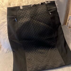 White House Black Market Quilted Black Pencil Skirt